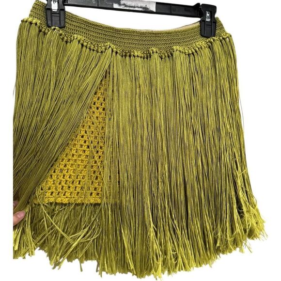 MYBEACHYSIDE Hand-Crochet Fringed Mini Skirt - Size XS-S - NWT - Picture 3 of 5